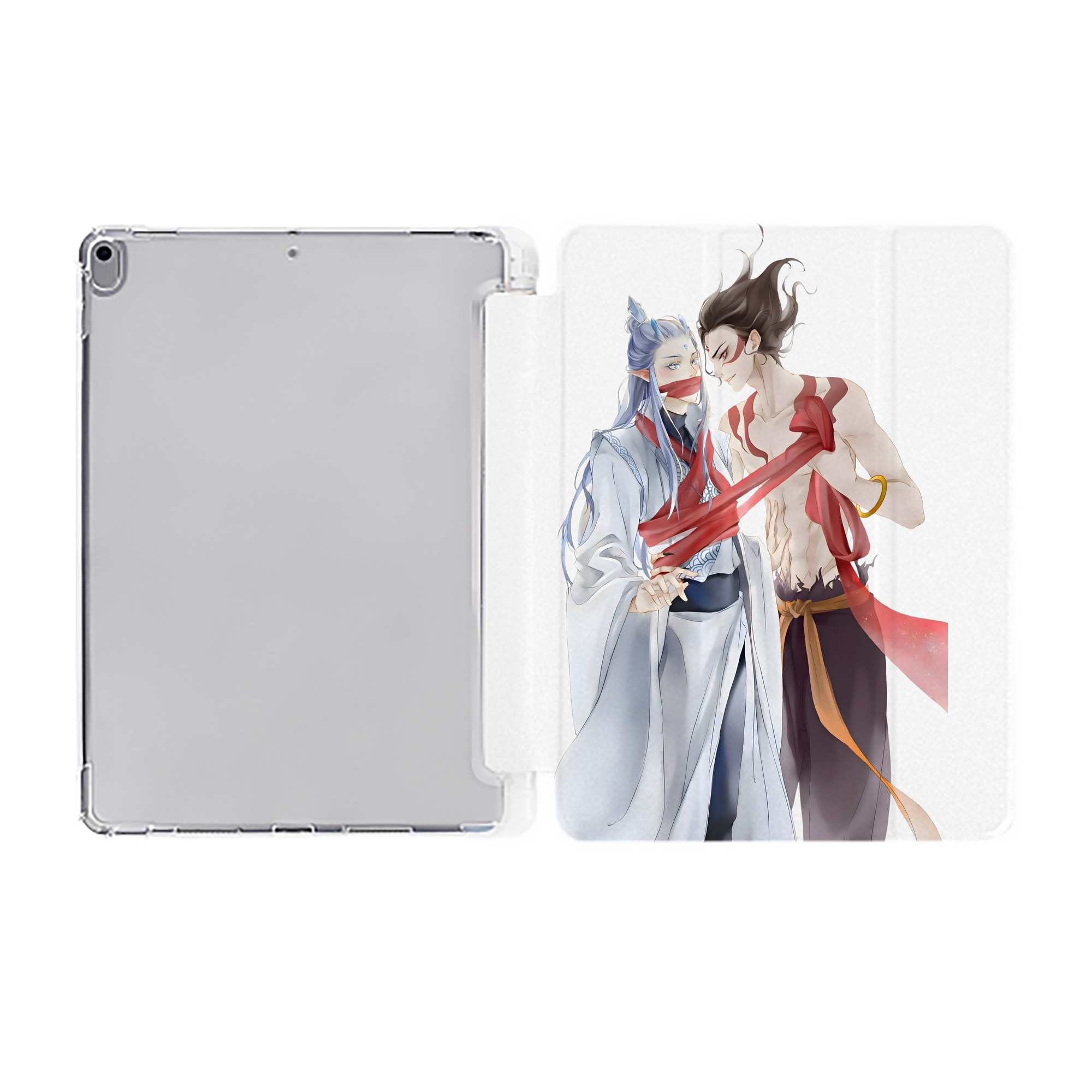 （画像用） Ne Zha 2 ナタ 魔童の大暴れ IPad ケース ペン収納付き 三つ折りスタンド PUレザー×シリコン 対応機種9.5/10.5/10.9インチ